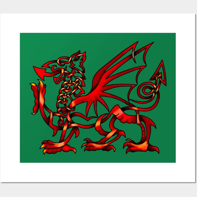 Welsh Dragon Wall Art by KnotYourWorld4